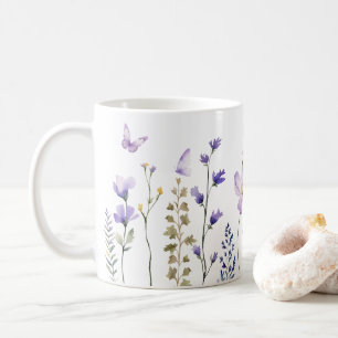 Mug Boue de jardin Fleur sauvage de printemps d'aquare