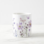 Mug Boue de jardin Fleur sauvage de printemps d'aquare (Centre)