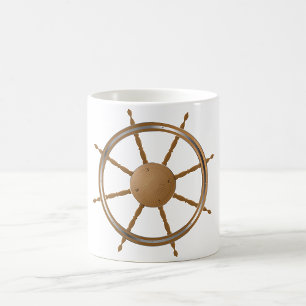Mug Boue de la roue de direction du bateau