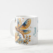 Mug Boue de libellules d'aquarelle personnalisée (Devant gauche)