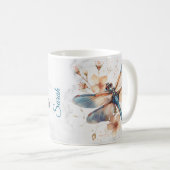 Mug Boue de libellules d'aquarelle personnalisée (Devant droit)