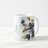 Mug Boue de libellules d'aquarelle personnalisée (Devant droit)