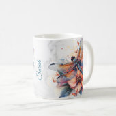 Mug Boue de libellules d'aquarelle personnalisée (Devant droit)