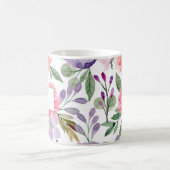 Mug Boue de monogramme florale de fleurs de jardin (Centre)