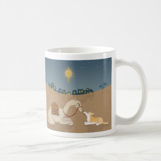 Mug Boue de Noël de chameau et de corgi (Droite)