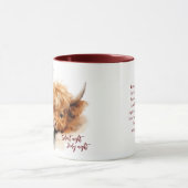 Mug Boue de Noël de vache des Highlands (Centre)