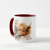 Mug Boue de Noël de vache des Highlands (Devant gauche)