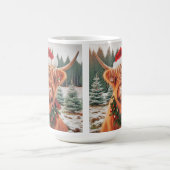 Mug Boue de Noël de vache Highland (Centre)