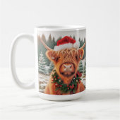 Mug Boue de Noël de vache Highland (Gauche)
