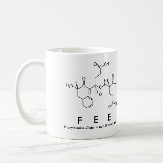 Mug Boue de nom de peptide de frais (Gauche)