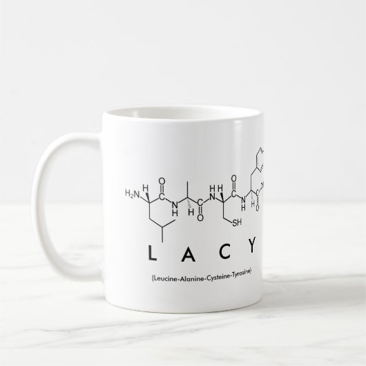 Mug Boue de nom de peptide de la dentelle (Gauche)