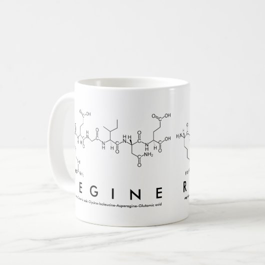 Mug Boue de nom de peptide de régine (Devant gauche)