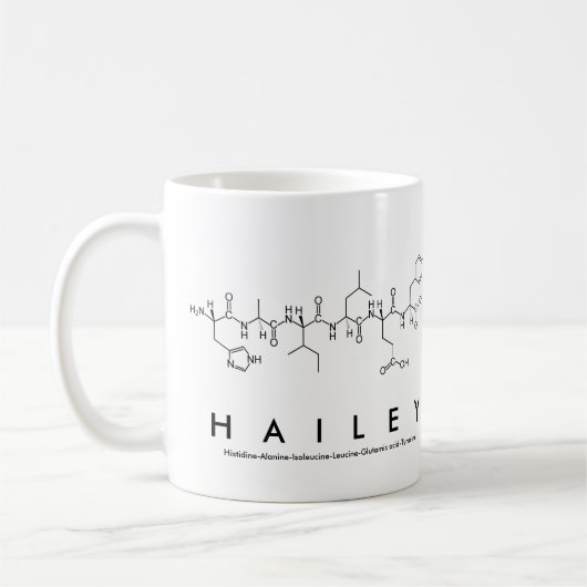 Mug Boue de nom du peptide Hailey (Gauche)