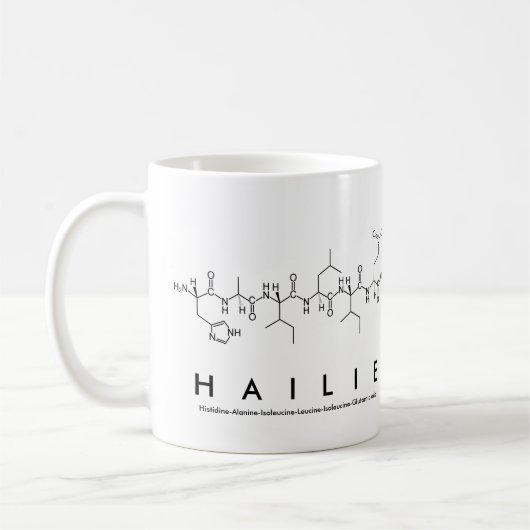 Mug Boue de nom du peptide Hailie (Gauche)