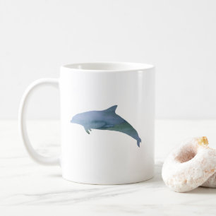 Mug Boue de peinture à l'aquarelle de dauphin