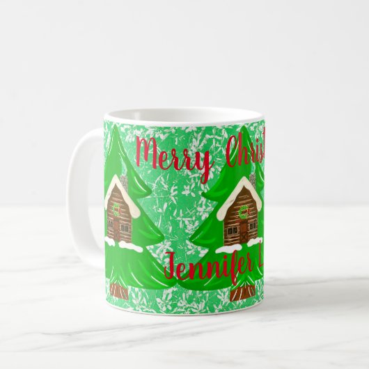 Mug Boue de pin de Noël (Devant gauche)