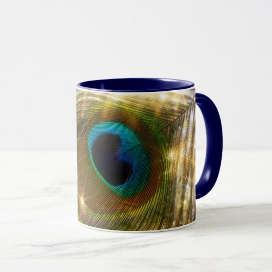 Mug Boue de plume de paon moussante (Devant droit)