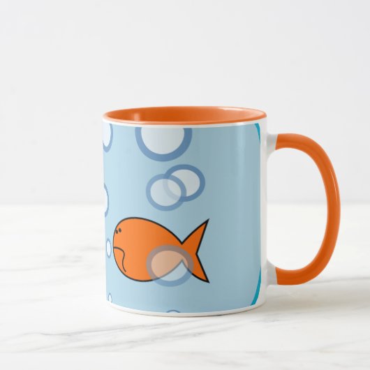 Mug Boue de poisson rouge personnalisée (Droite)