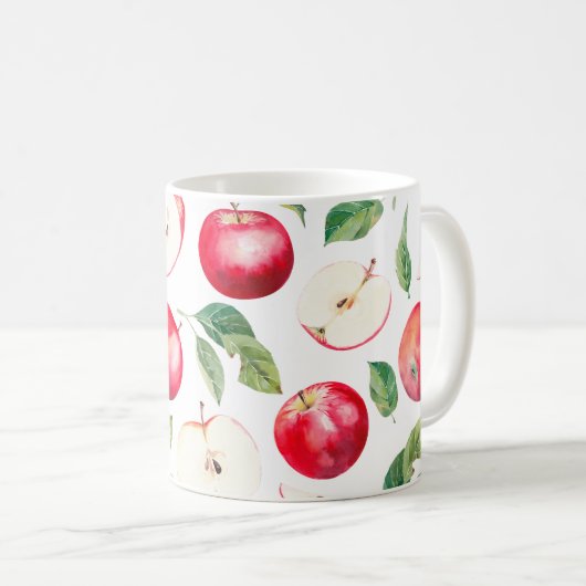 Mug Boue de pommes rouges (Devant droit)