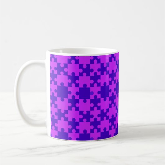 Mug Boue de puzzle magenta (Gauche)