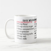 MUG BOUE DE RECETTES DE GÂTEAU MICRO-ONDES FACILE (Gauche)
