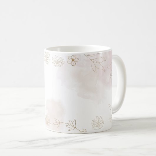 Mug Boue de servante rose et or (Devant droit)