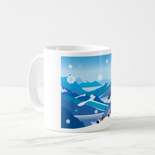Mug Boue de ski de descente (Devant gauche)