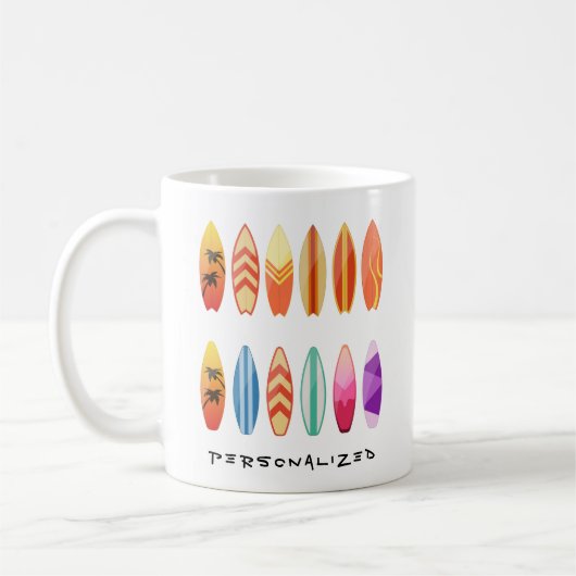 Mug Boue de surf personnalisée (Gauche)