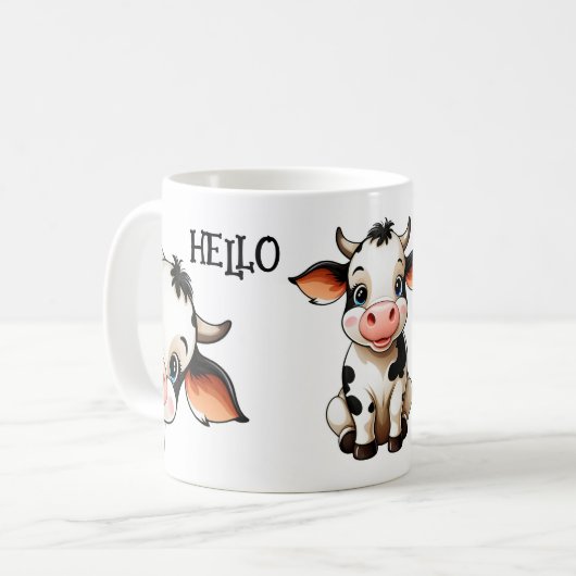 Mug Boue de vache mignonne (Devant gauche)
