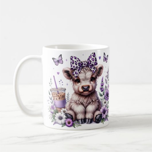 Mug Boue de vache pourpre Highland (Gauche)