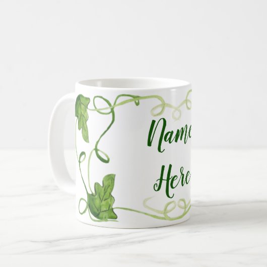 Mug Boue de vigne verte personnalisée (Devant gauche)