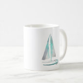 Mug Boue de voilier aquarelle (Devant droit)