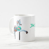 MUG "BOUE DÉCORATIVE DE CHEVAL CAROUSEL" BOUE DE CAFÉ (Devant gauche)