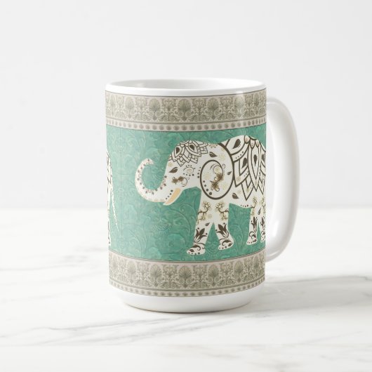 Mug Boue d'éléphant décorative (Devant droit)