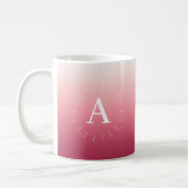 Mug Boue des initiales en dégradé rose (Gauche)