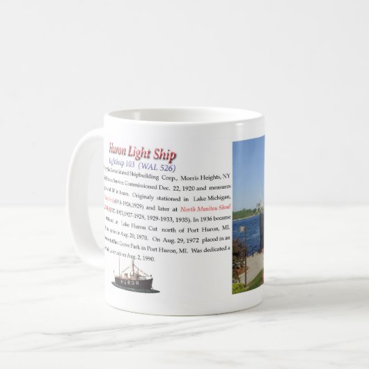 Mug Boue d'été du Huron Lightship (Devant gauche)
