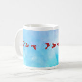Mug Boue d'Oiseaux d'Origami (Devant gauche)