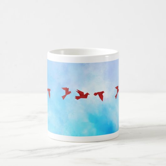 Mug Boue d'Oiseaux d'Origami (Centre)