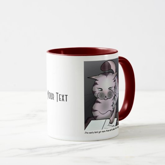 Mug Boue d'oiseaux précoce (Devant droit)