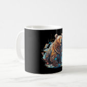 Mug Boue d'ours grizzli polygonale pour toute l'année (Devant gauche)