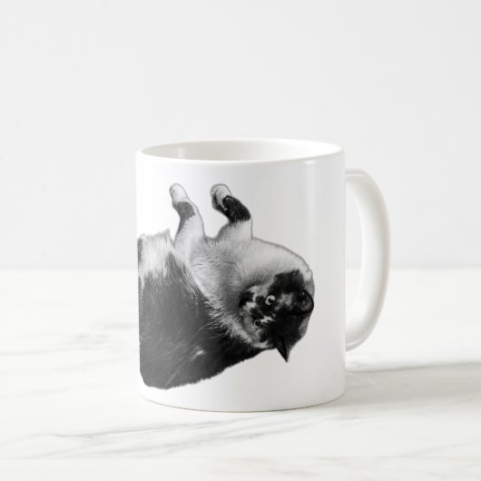 Mug Boue du matin de féline retournée (Devant droit)