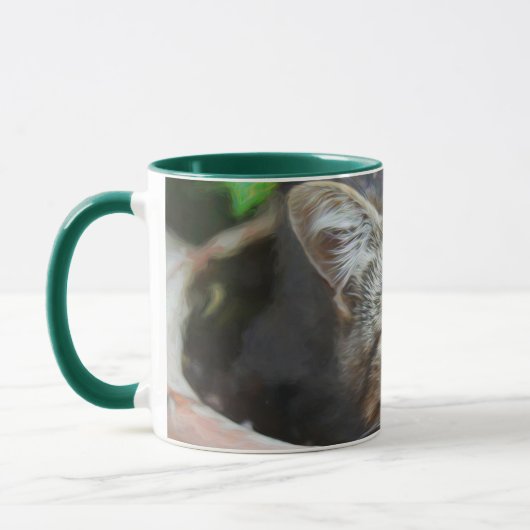 Mug Boue d'yeux de chat vert (Gauche)