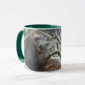 Mug Boue d'yeux de chat vert (Devant gauche)