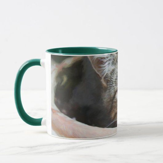 Mug Boue d'yeux de chat vert (Gauche)