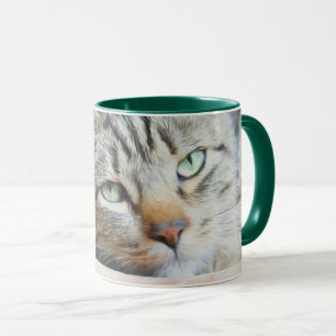 Mug Boue d'yeux de chat vert