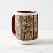 Mug Boue en bois de clôture patinée (Devant gauche)