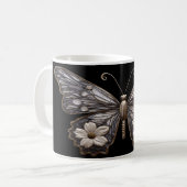 Mug Boue en céramique de conception papillon détaillée (Devant gauche)