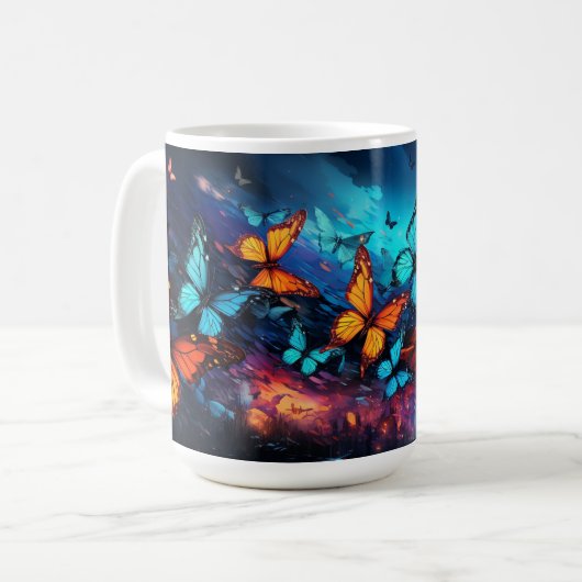 Mug Boue en céramique design papillon gras (Devant gauche)