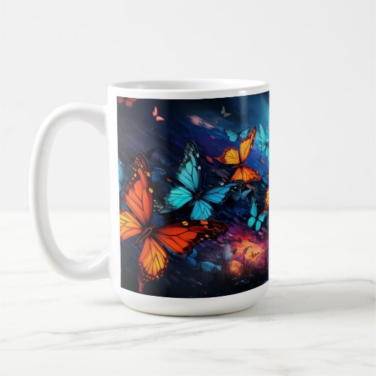Mug Boue en céramique design papillon gras (Gauche)
