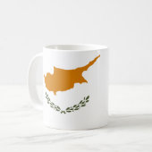 Mug Boue en céramique Pavillon de Chypre (Devant gauche)